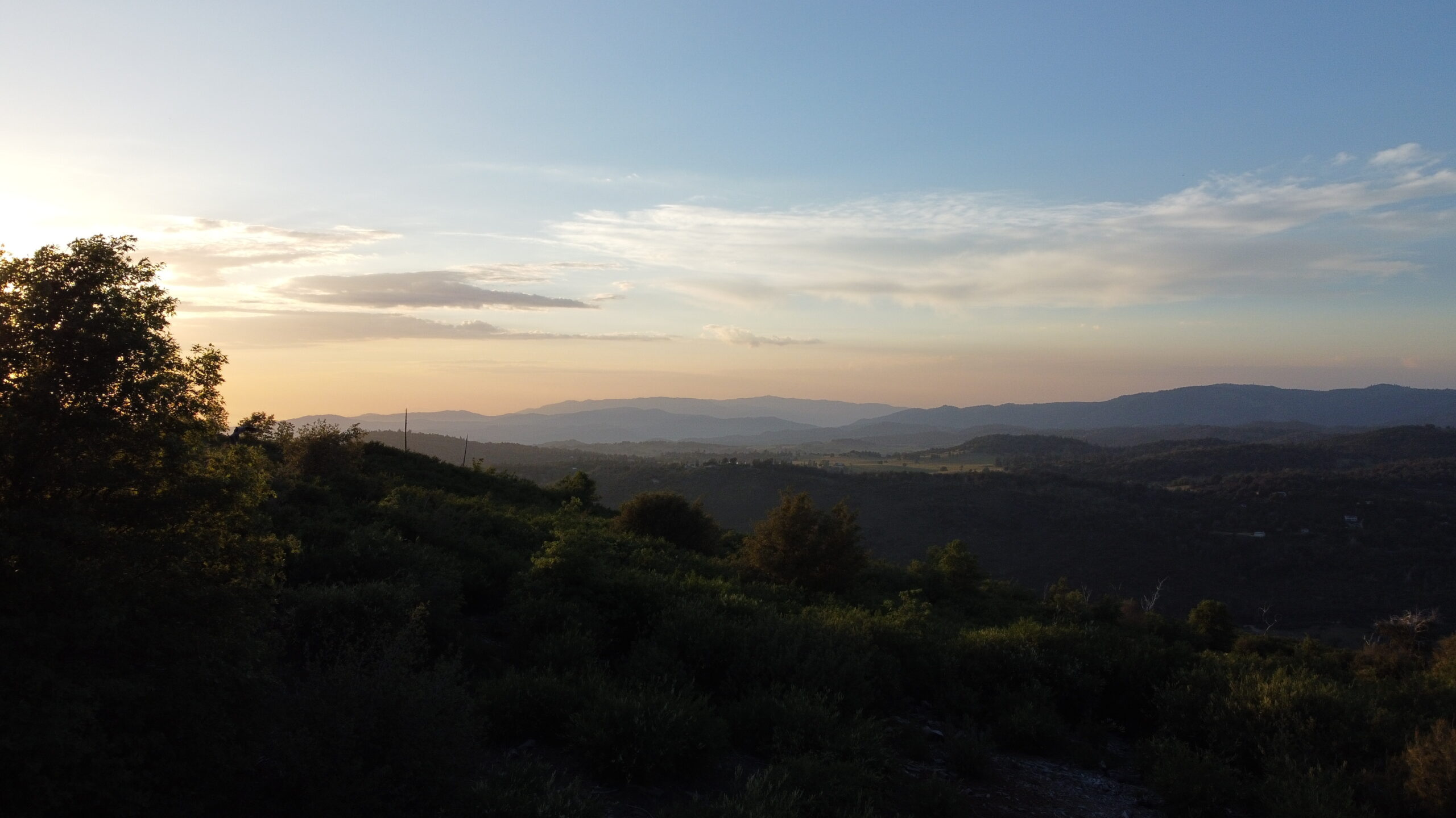 View of the northwestern sky from Iron Springs Road near sunset